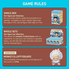 POP MART The Monsters × One Piece Series Figures Blind Box Figures, Random Design Action Figures Collectible Toys Home Decorations, Holiday Birthday Gifts for Girls and Boys, Single Box