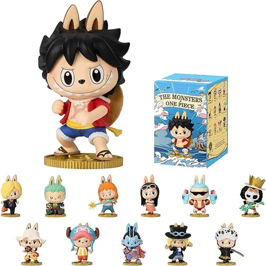 POP MART The Monsters × One Piece Series Figures Blind Box Figures, Random Design Action Figures Collectible Toys Home Decorations, Holiday Birthday Gifts for Girls and Boys, Single Box Retailxpres